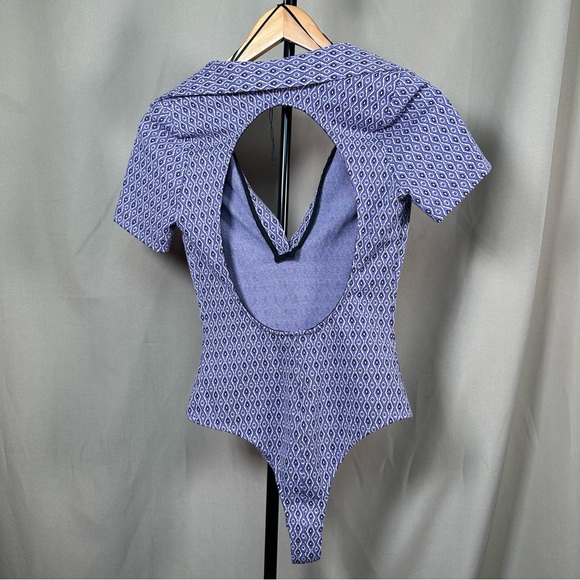 Zara Purple, Grey Printed Open Back Jumpsuit Size XS NWOT - Picture 7 of 14